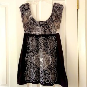 Fleury mini dress or top! You decide! Comfy and soft dark brown and white😊